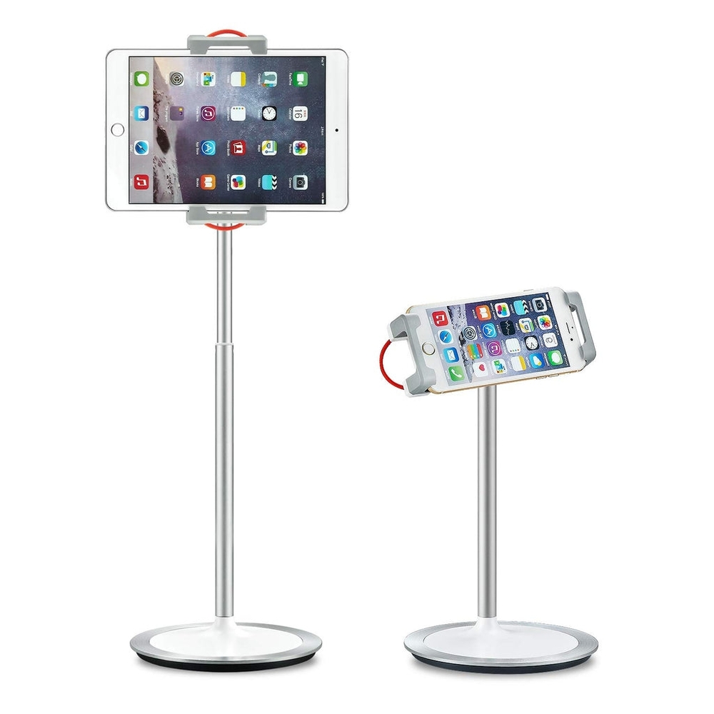 NIB Cell phone and tablet stand, adjustable, silver